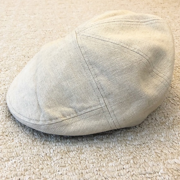 beige newsboy hat